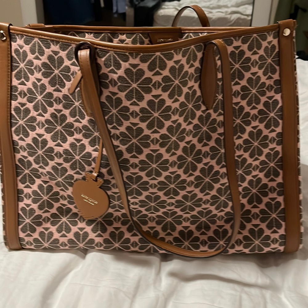 Kate spade flower jacquard tote bag , Large